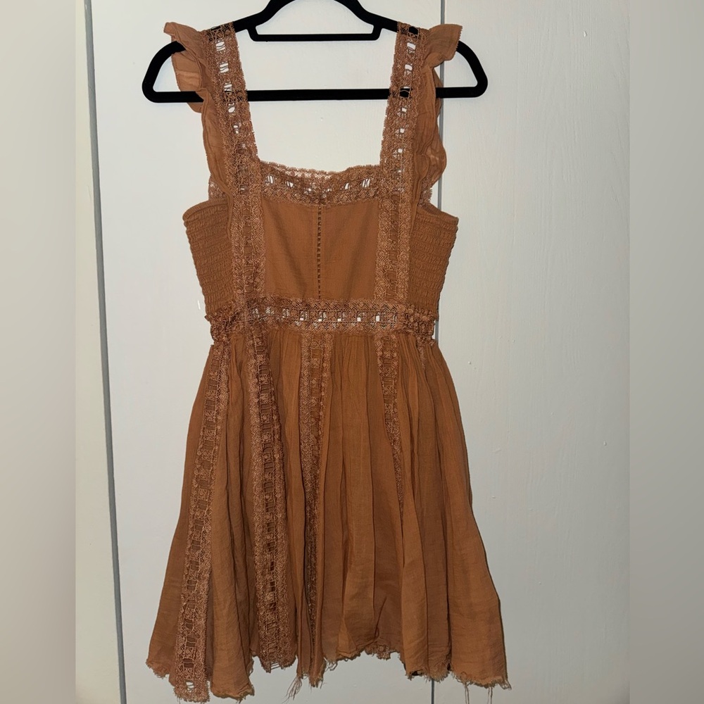 Orange free people dress
